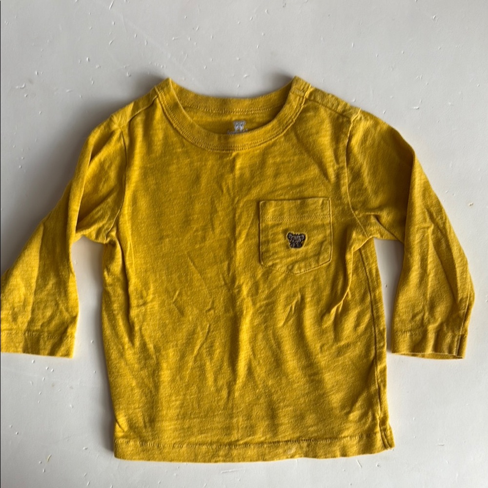 Koala Kids Yellow (Mustard) Long Sleeve Shirt 12 Months